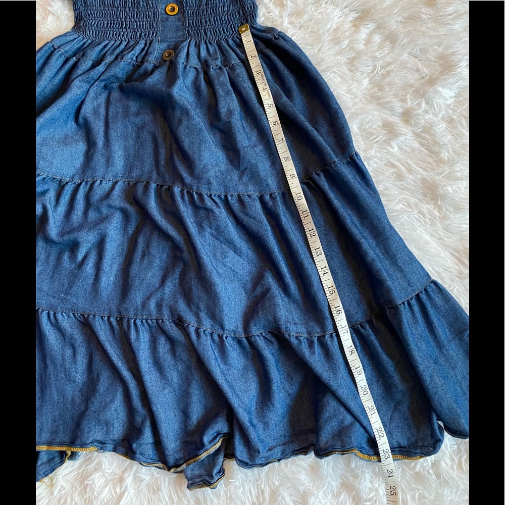 Millenium Blue Ruffle Dress size L - Picture 7 of 7